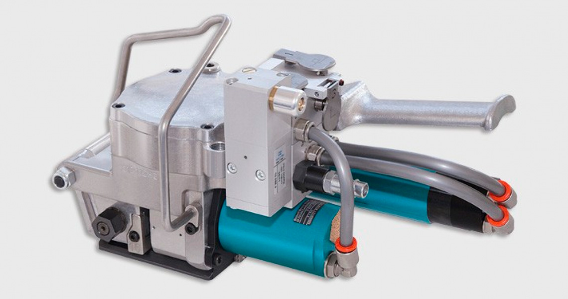 Flejadora neumática con fleje de poliéster modelo FSP-25/32