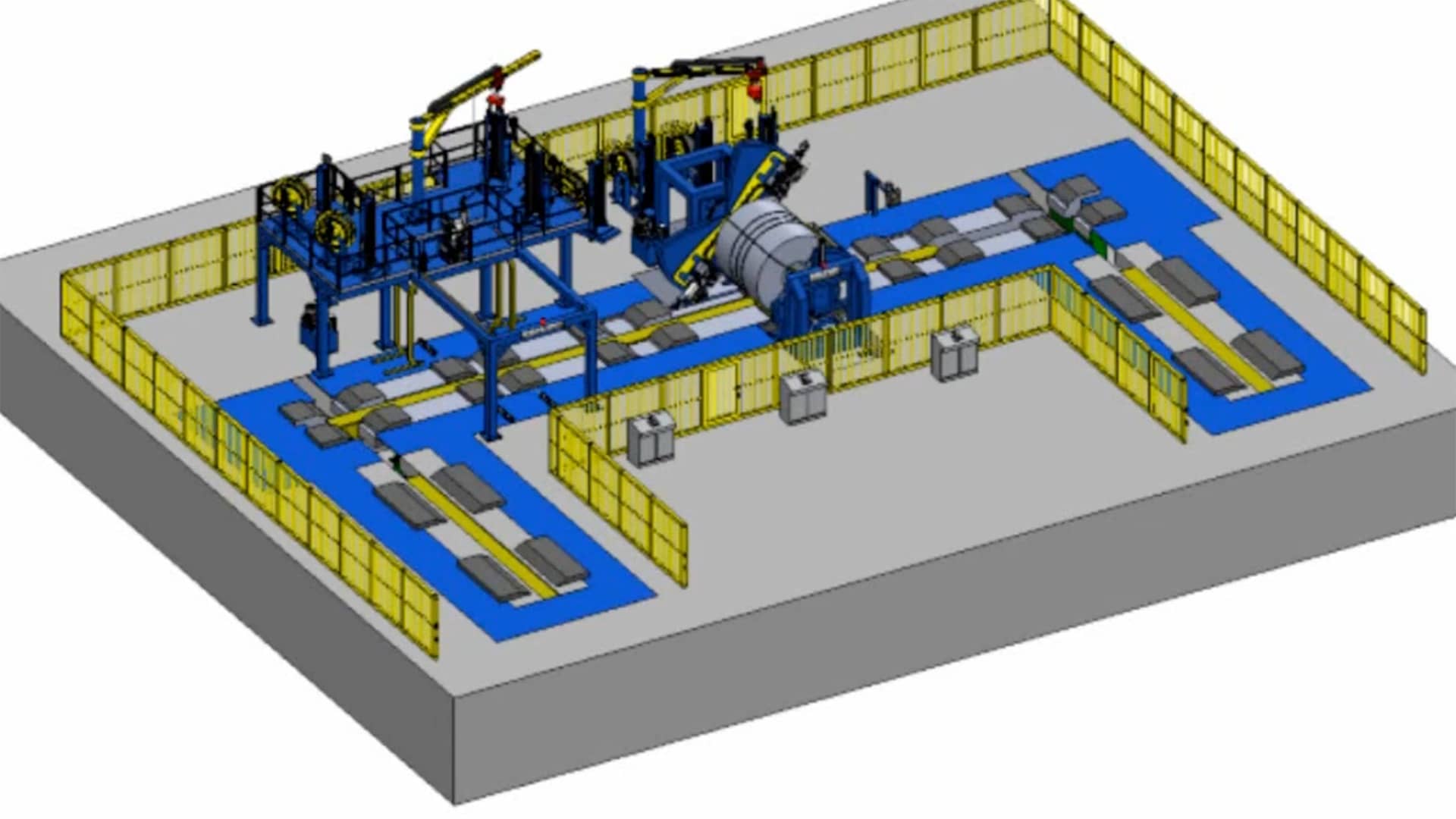 Línea automática de flejado de SAIZAR para bobinas de acero