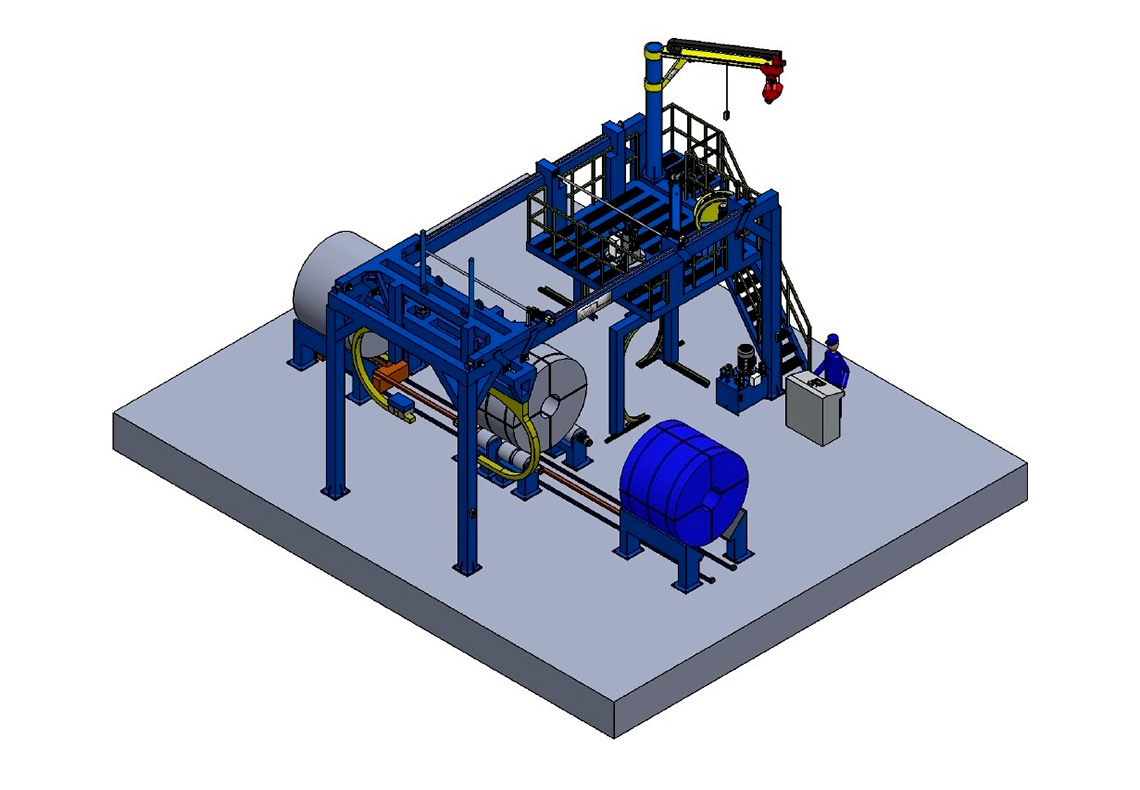 Línea automática de embalaje de SAIZAR para bobinas de acero