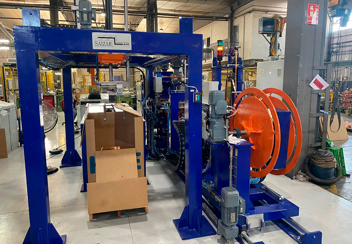 Línea de embalaje de bobinas de cobre de SAIZAR