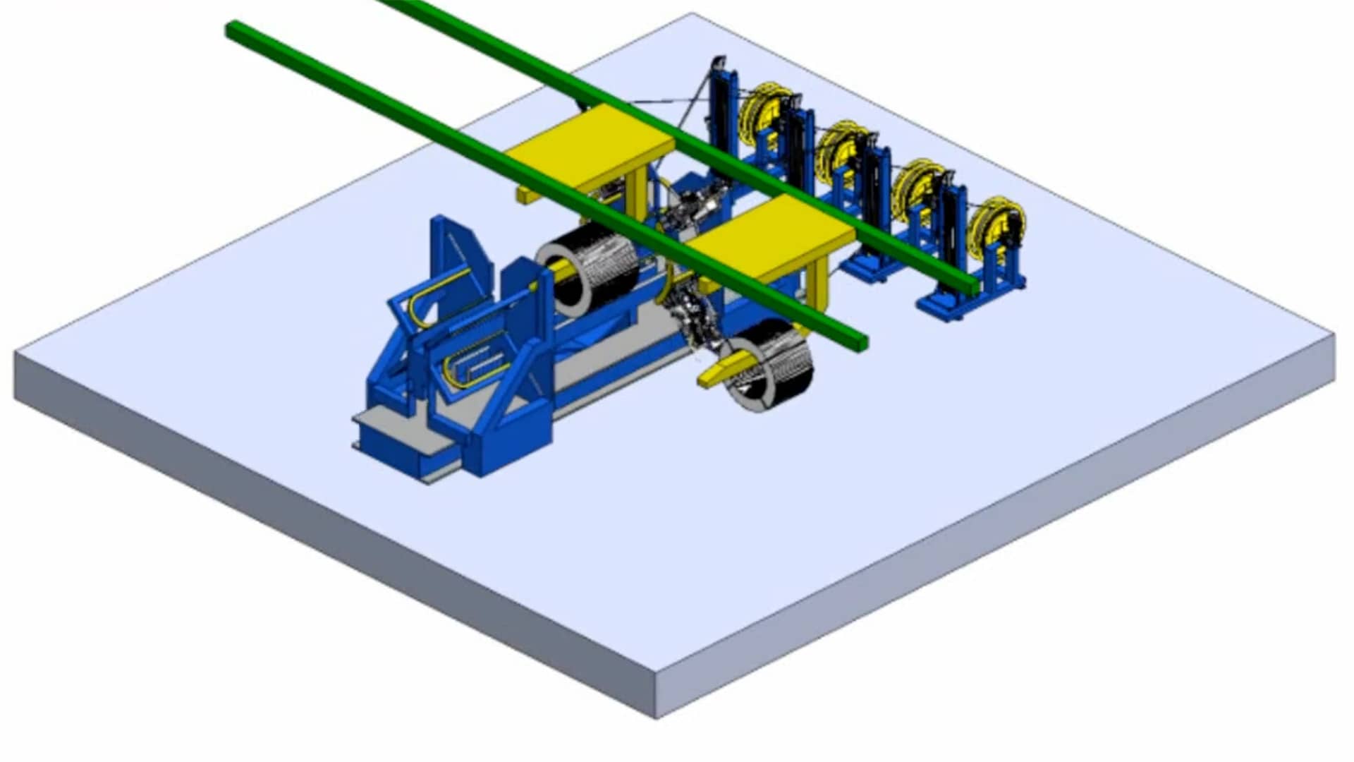 Línea automática de compactado y flejado para bobinas de alambre de SAIZAR